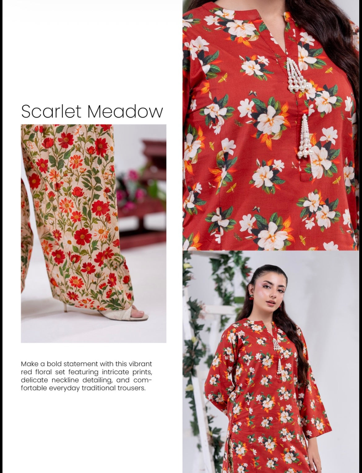 SCARLET MEADOW 2-PIECE