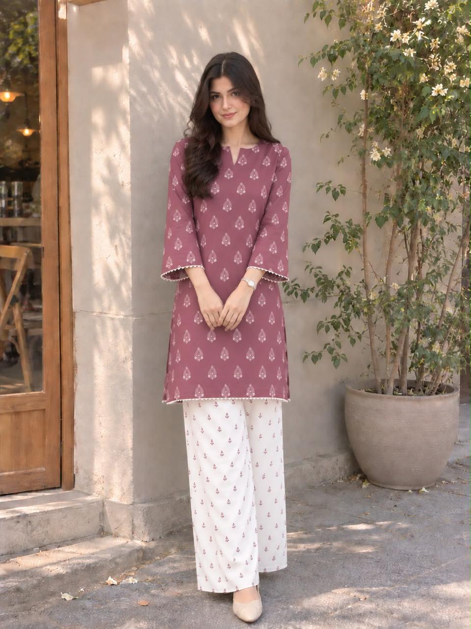 Printed Two-Piece Suit