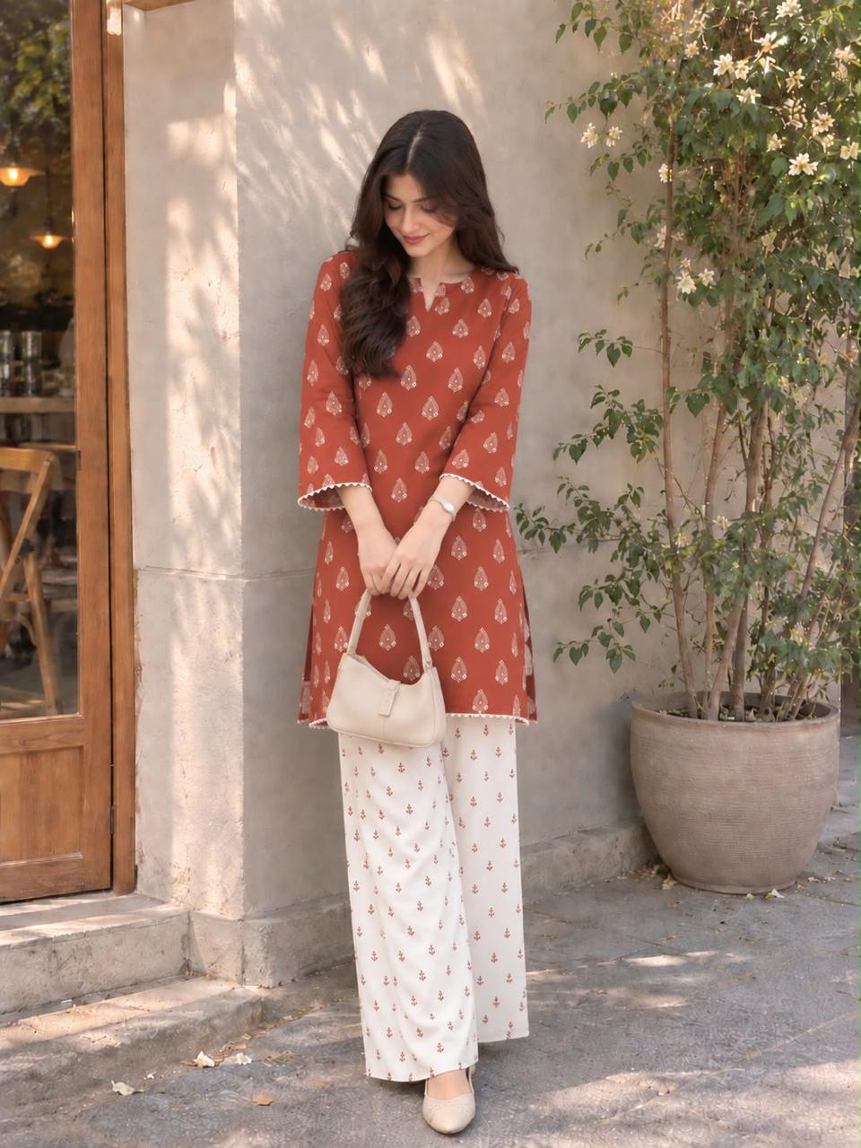 Printed Two-Piece Suit