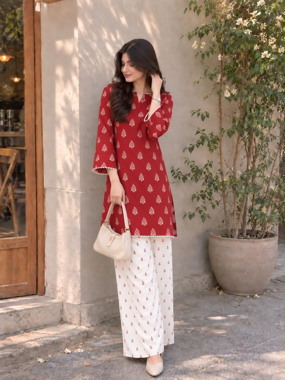 Printed Two-Piece Suit