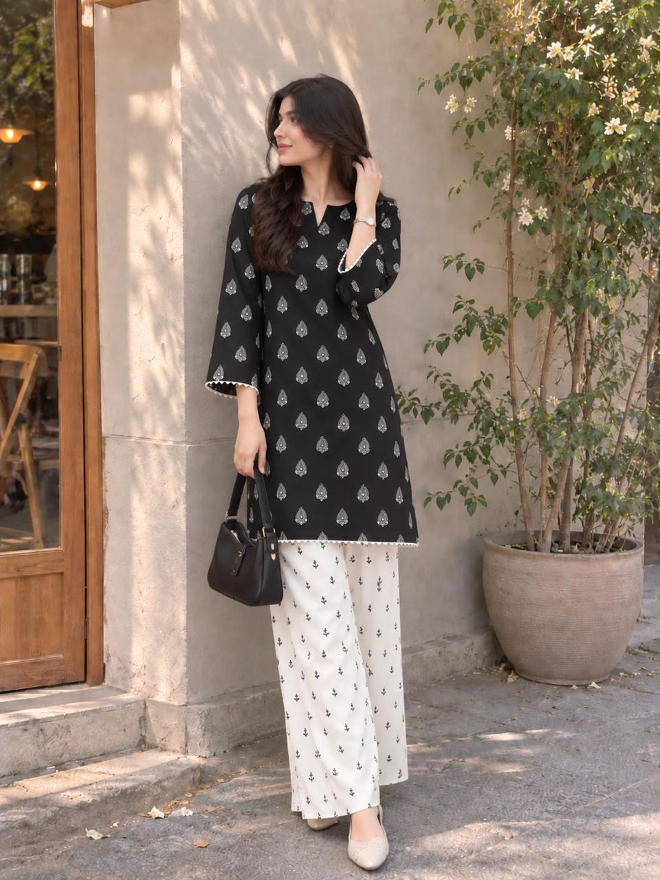 Printed Two-Piece Suit
