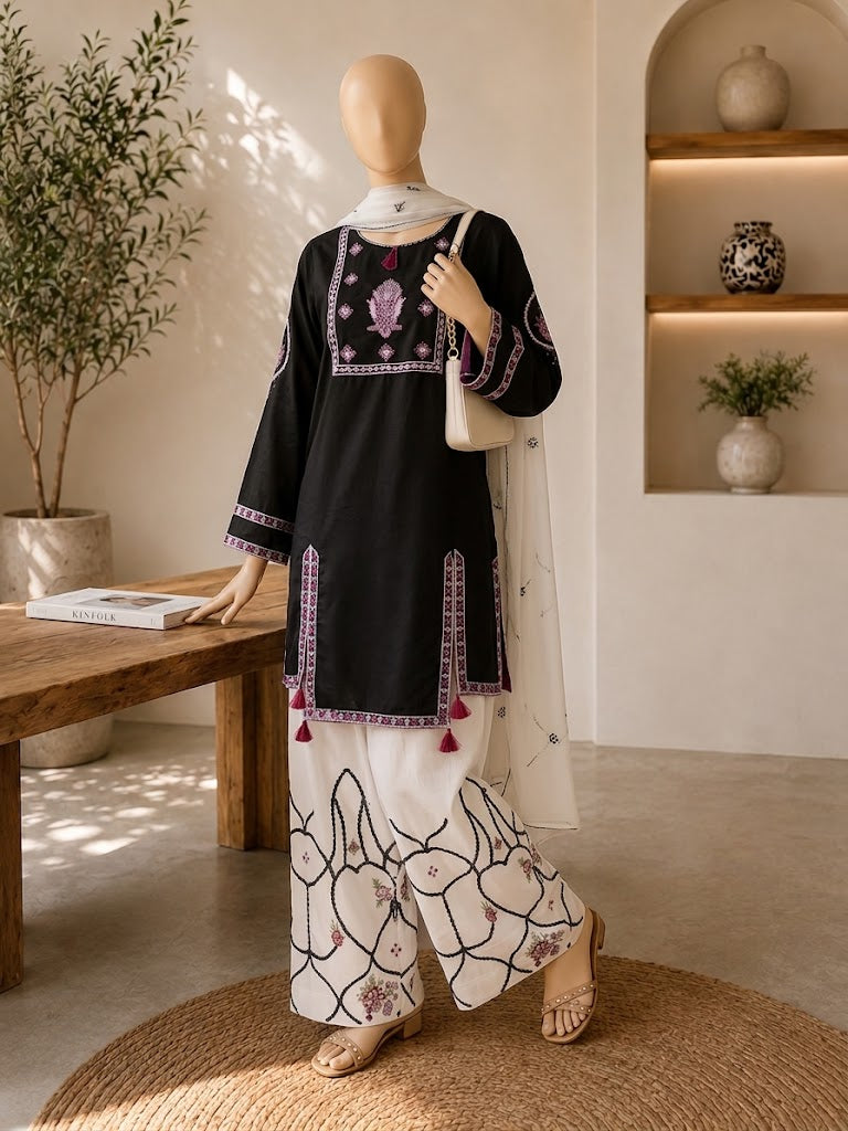 Embroidered Three-Piece Suit