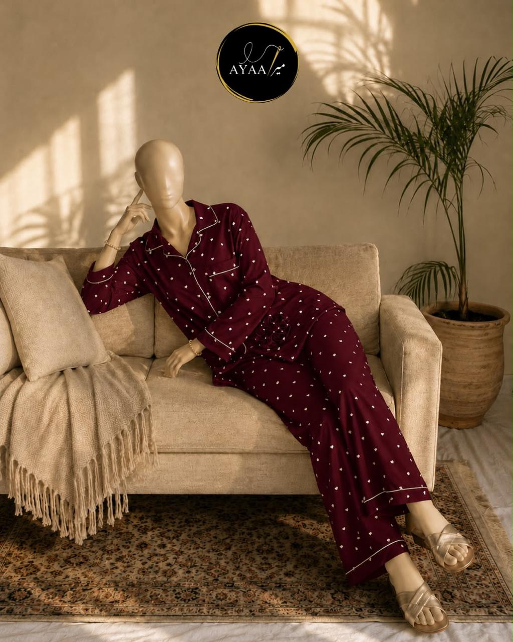 Silk Night Wear Suit
