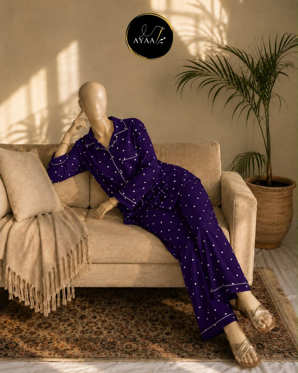 Silk Night Wear Suit