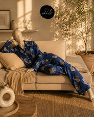 Printed China Silk Night Wear